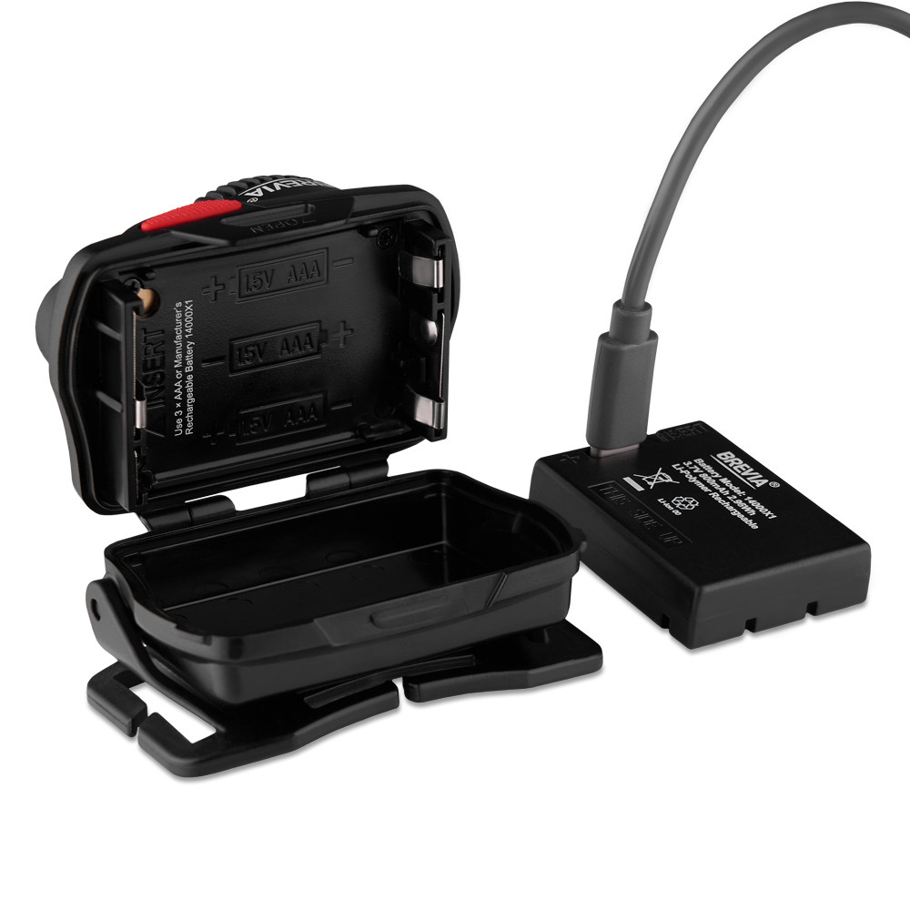 Ліхтар налобний Brevia 520Lm, Focus Control, 800mAh, 3xAAA, білий/червоний Львів - фото 6