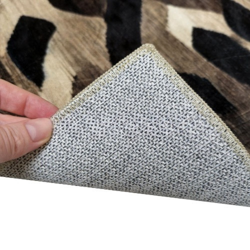 Килимок універсальний для підлоги Плюш Абстракція 75*150см бежевий Дариана Житомир - фото 3