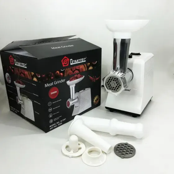 Мясорубка электрическая domotec r3391 2000w, мощная компактная мясорубка для дома, мясорубка 3 в 1 Коломыя