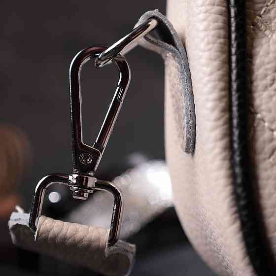 Сумка крос-боді напівкруглого формату з натуральної шкіри Vintage 22393 Біла Київ