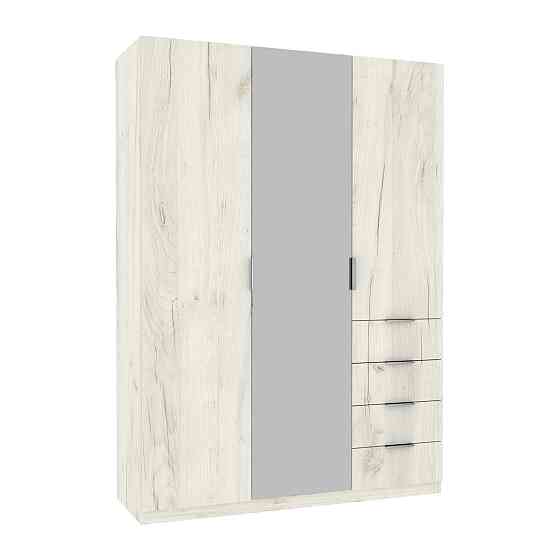 Шафа Крістал 2, Дуб Крафт Білий, 1500х520х2100 Львів