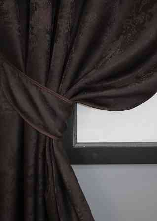 Комплект штор VR-Textil Жакард Мрамор Al1 № 613ш 130х170 см 2 шт Венге (35-0168) Київ