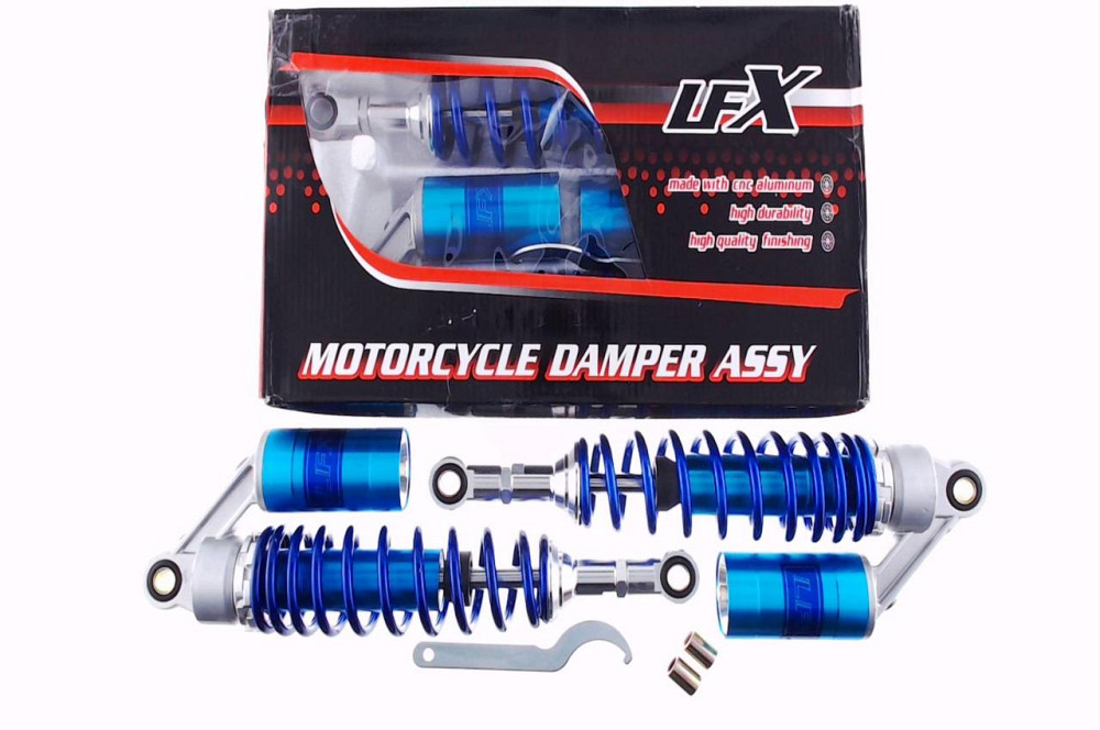 Амортизатори (пара) мопед Дельта 34 см, газомасляні (сині) Мукачево - фото 1