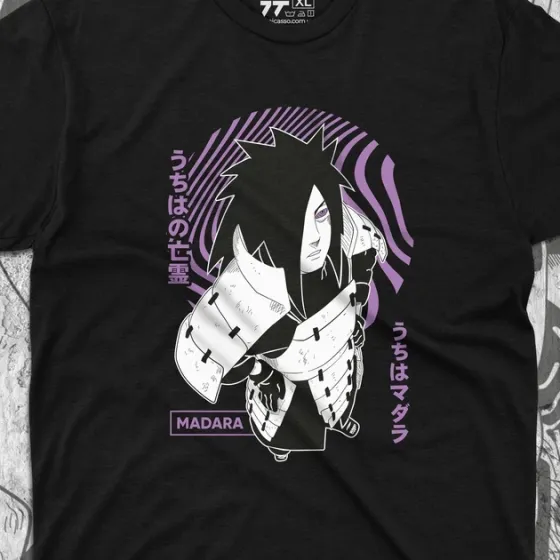 Футболка для подростка мальчика с принтом Наруто Мадара 2 Размер 160 Anime10339 Днепр