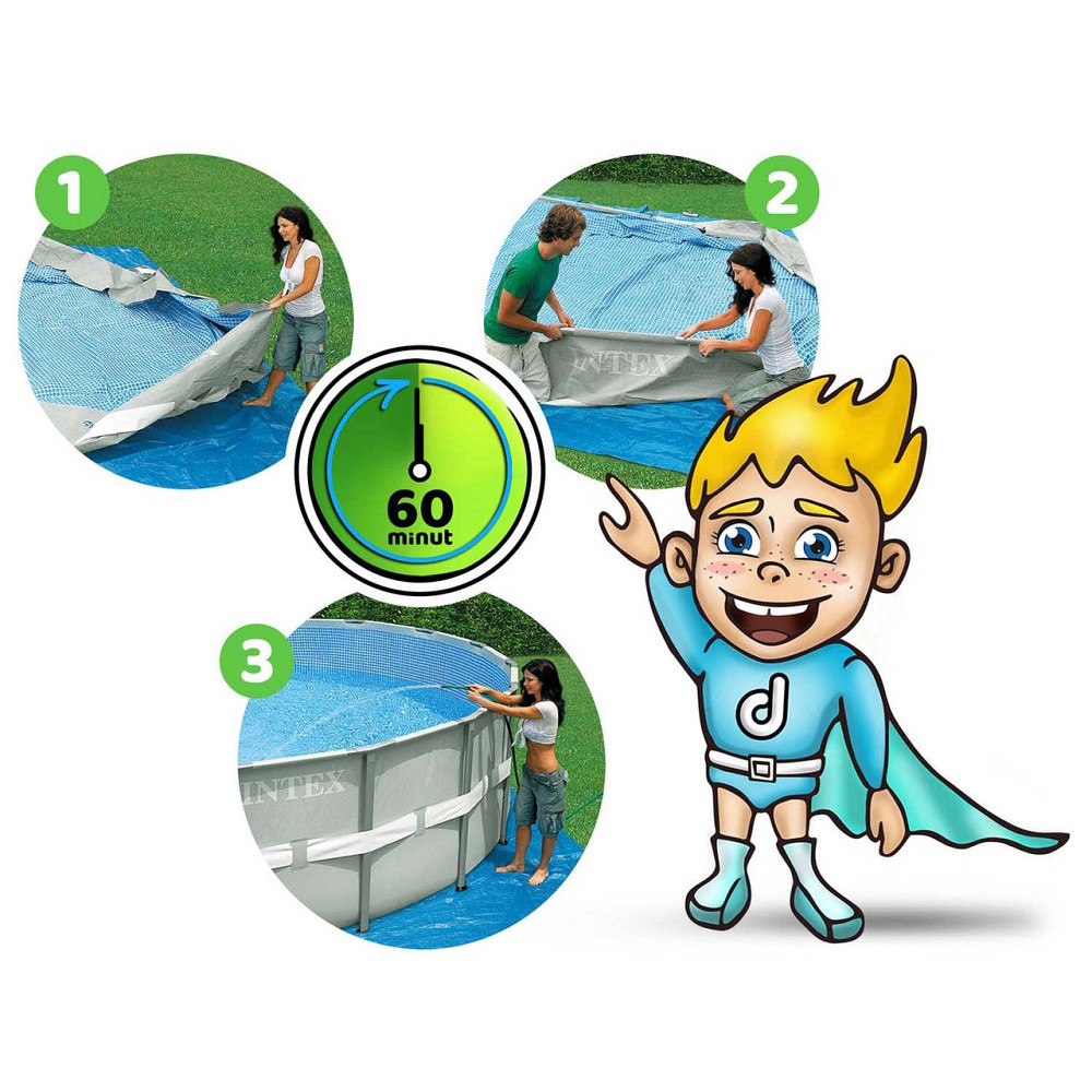 Басейн каркасний 21в1 INTEX 26732, 549 х 122 см, сірий Київ - фото 3