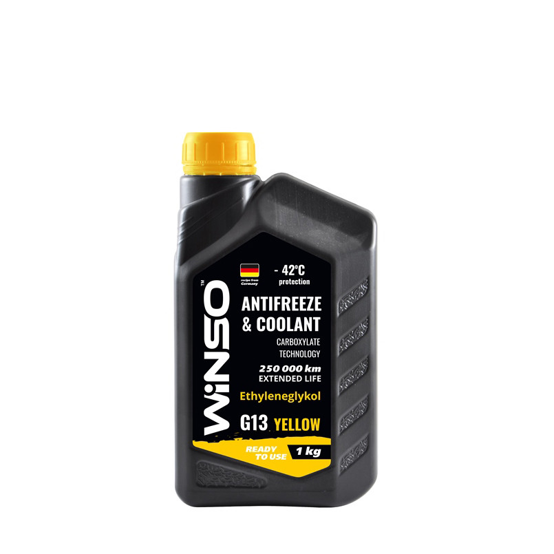 Антифриз Winso Antifreeze & Coolant Yellow G13 -42°C желтый готовый 1кг Львов - изображение 1