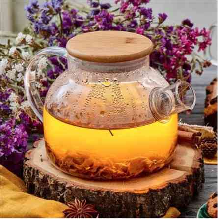 Заварочный стекляный чайник с металлическим ситом 600 мл Винница