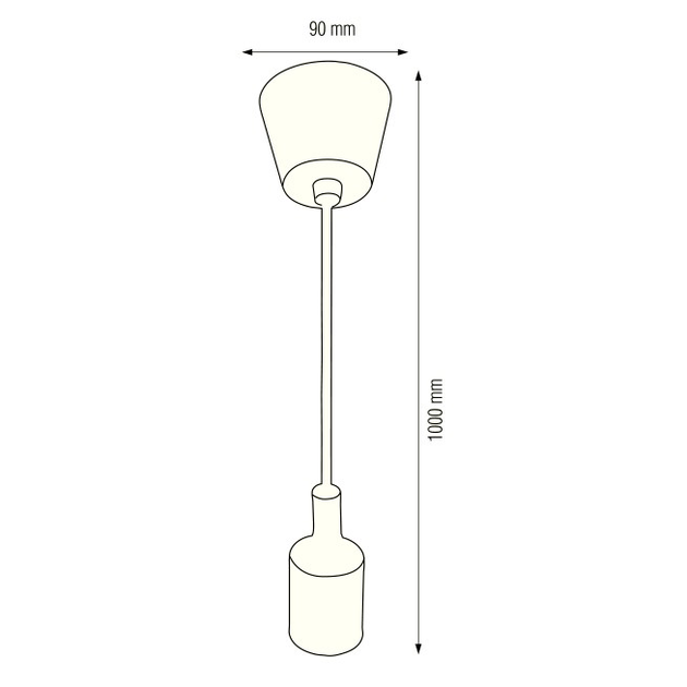 Светильник подвесной VOLTA Е27 (декоративный патрон люстра Е27 1м) черный Харьков - изображение 2