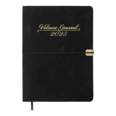 Еженедельник Buromax датированный 2025 VELOUR, А5 черный (BM.2134-01) Винница