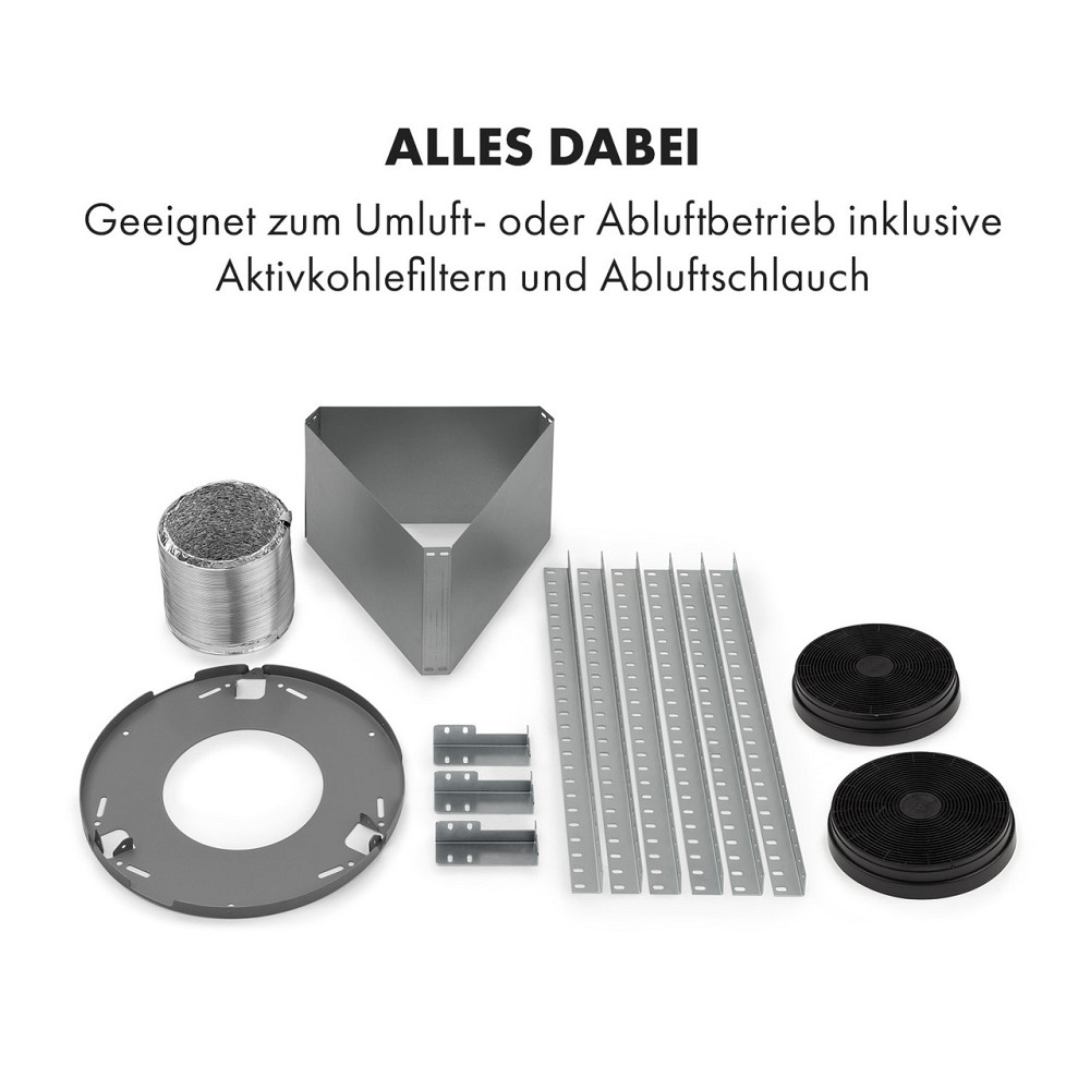 Острівна витяжка Beretta Ø35 см витяжка/рециркуляція 650 м3/год LED-фільтр з активованим вугіллям неіржавка Рівне - фото 8