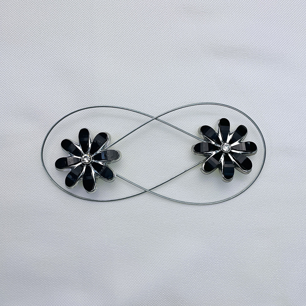 Магніти для штор та гардин "Flowers" набір 2 шт Чорний (81-249) Київ - фото 5