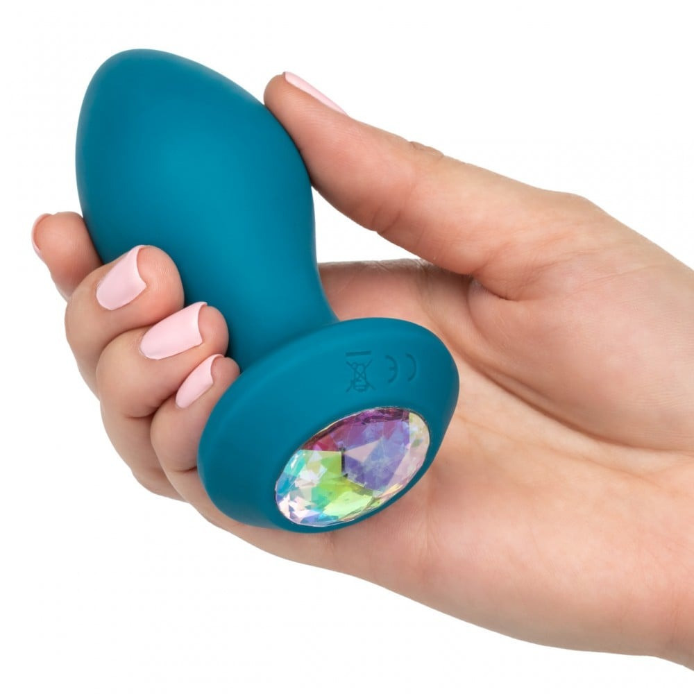 Анальная пробка с вибрацией Vibrating Crystal Probe Голубая California Exotic Sex Aura Киев - изображение 6