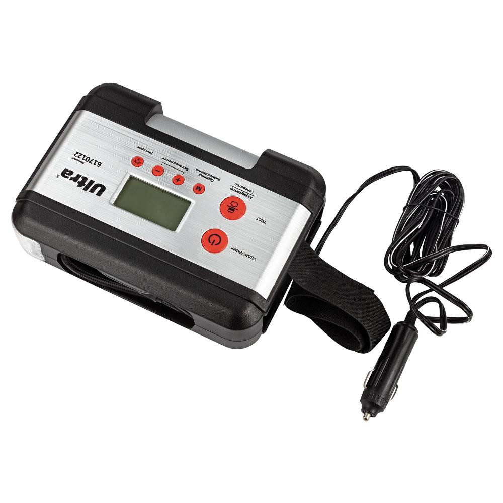 Автомобильный компрессор с электронным дисплеем 12В 180Вт 15А 45л/мин 10бар ULTRA (6170122) Ровно - изображение 5