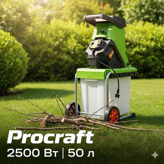 Procraft садовый измельчитель с высокой мощностью 2500 Вт 4050 об / мин измельчитель ветвей электрический измельчитель Львов