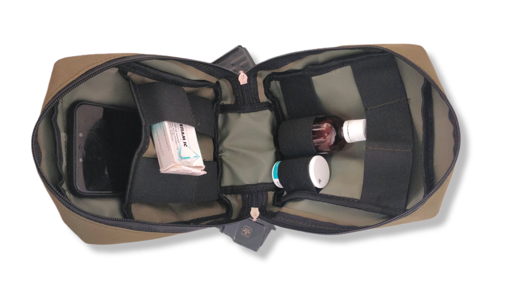 Подсумок универсальный на змейке койот аптечка армейская на молнии с креплением молли Одесса - изображение 10