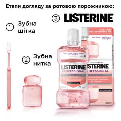 Ополіскувач для порожнини рота Listerine Professional Захист ясен+ 500 мл (3574661860503) Вінниця
