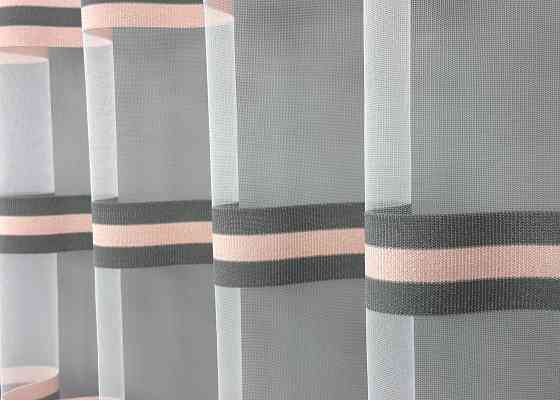 Тюль фатин полосы Цвет пудровый с графитовым 1771т Киев