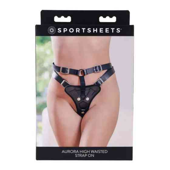 Трусики для страпонов Sportsheets Aurora High Waisted черные Sex Aura Киев