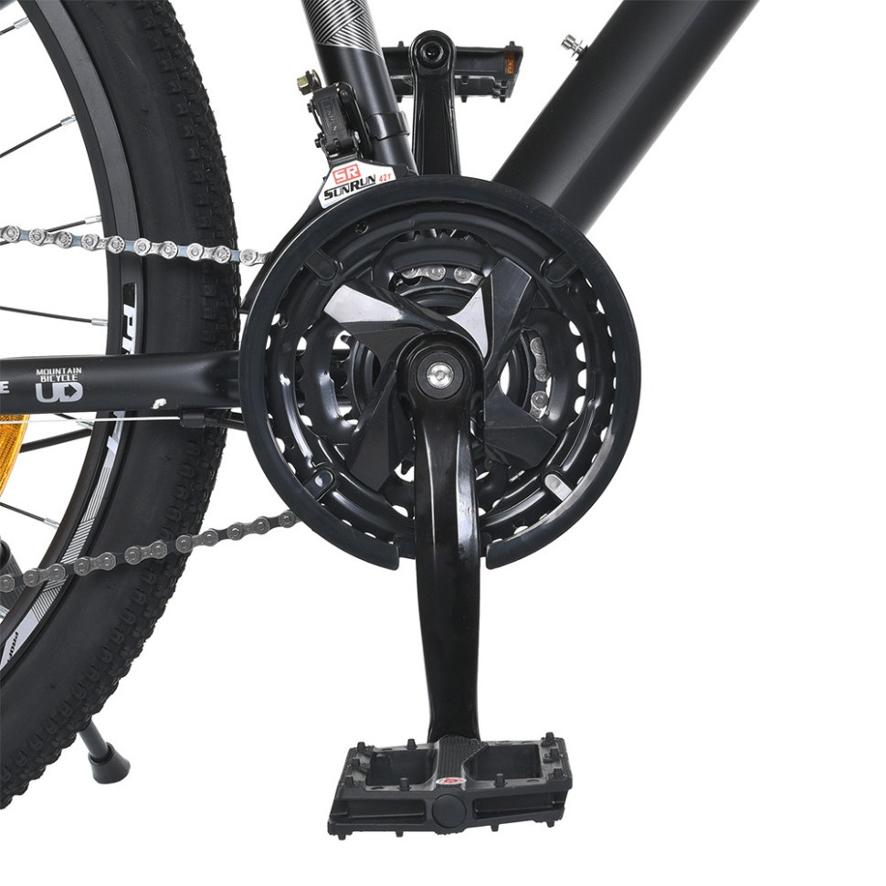 Велосипед SKD75 MTB 2605-1, 26 дюймів, сталева рама 16 Sunrun 24SP чорний Вінниця - фото 10