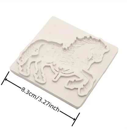 Силиконовая форма Лошадь 83 на 83 мм серый Киев