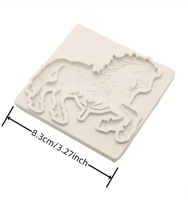 Силиконовая форма Лошадь 83 на 83 мм серый Киев - изображение 2