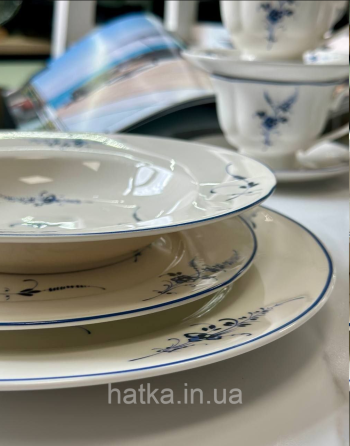 Тарілка глибока супова порцеляна вінтажний стиль 21,5 см  250 мл "Балатон" 102-1456 для дому та ресторанів Київ