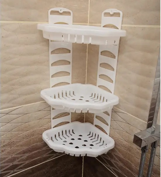 Угловая полка в ванную настеннная Efe plastics 