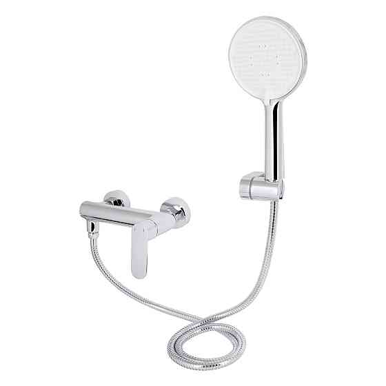 Змішувач для ванни Qtap Evia з поворотним виливом (з душовим гарнітуром) QTEVI260CRM47578 Chrome Київ