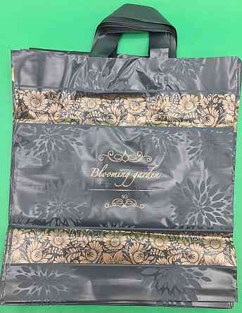 Пакет із петльовою ручкою-сер чорний "Блум Гарден(38х42) ДПА (50 шт) Харків