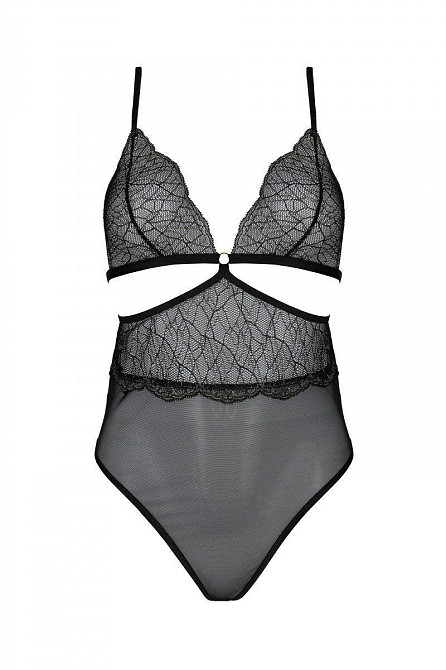 Боді Passion AMBERLY BODY black, XXL/XXXL, відкрита спина, низ стрінги Sex Aura Київ - фото 3