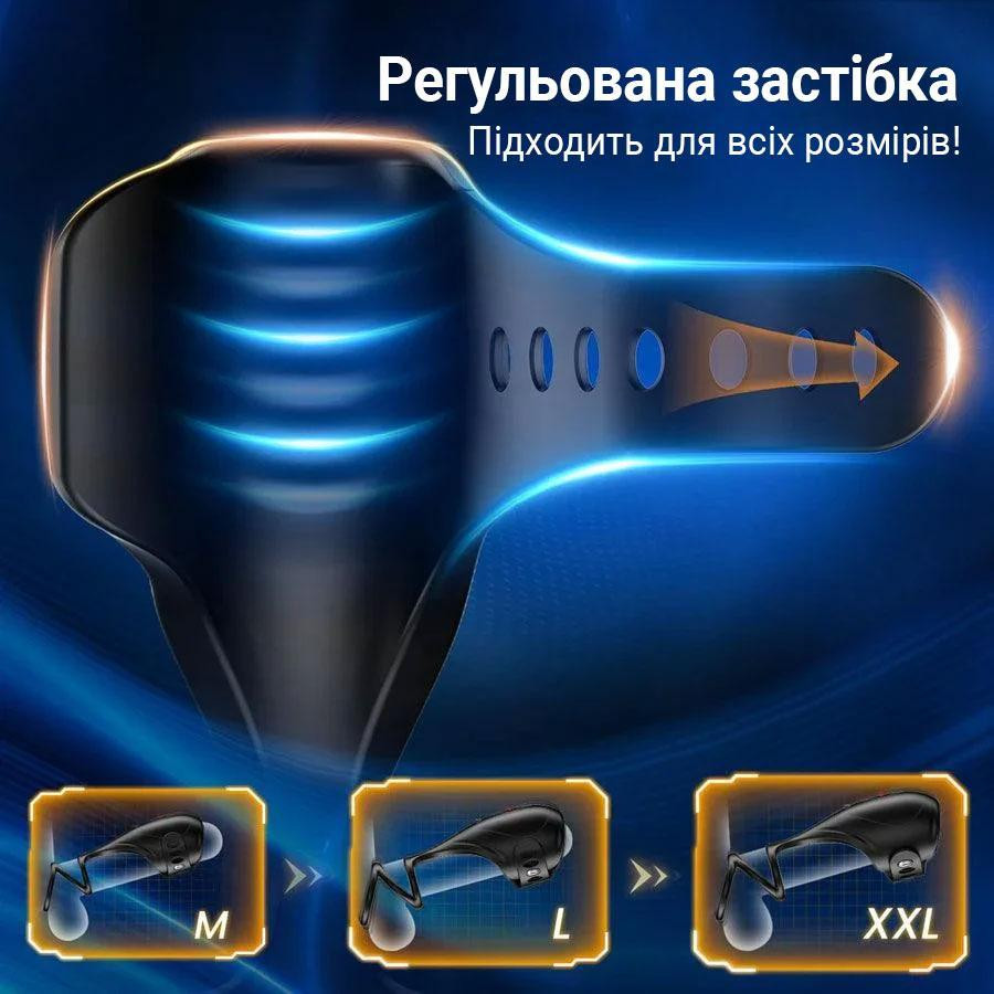 Вібруюча Smart насадка на член з ерекційними кільцями 9 режимів вібрації Чорна Вінниця - фото 10