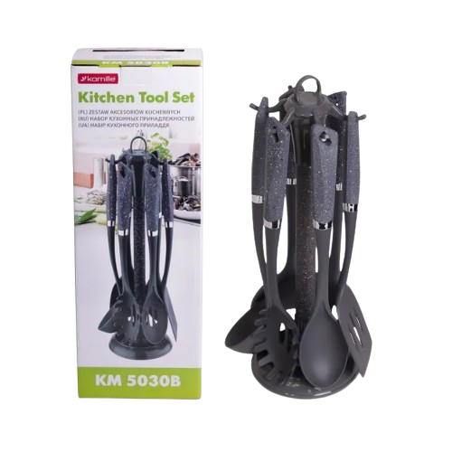 Набір кухонного приладдя 7 предметів:(6шт + підставка) нейлон 5030B KAMILLE Житомир - изображение 5