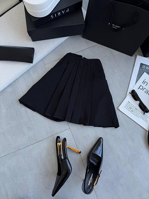 Женская базовая короткая юбка-шорты турецкая костюмка Черный, 42/44 Одесса - изображение 2