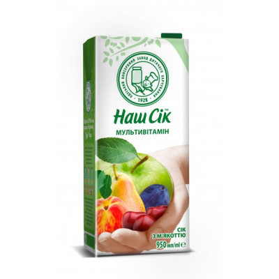 Сік Наш Сік Мультивітамінний 950 мл (4820016250369) Вінниця - фото 1