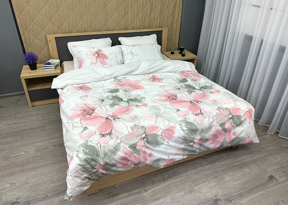 Комплект постельного белья Ранфорс, Decorator Cotton Collection Julia Евро 220х200 с разноцветным принтом (88-123) Киев - изображение 3