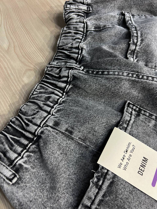 Шорти жіночі джинсові Sherocco 393 бермуди довгі з манжетами талія на резинці сірі, сірий, 26, 26, 76 см, 107 см Київ - фото 2