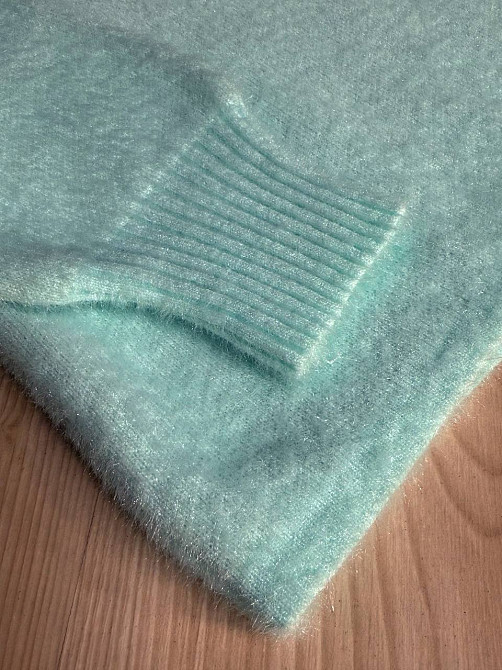 Светр жіночий Fancy Matinee 5977 ангора базовий, м’ятний, one size Київ - фото 2