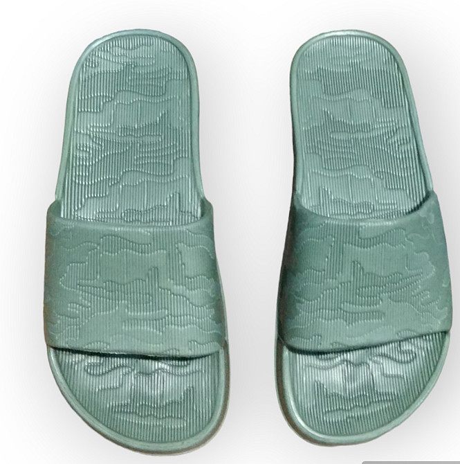 Мужские тапочки для душа басейна шлепанцы пена олива Одесса - изображение 2