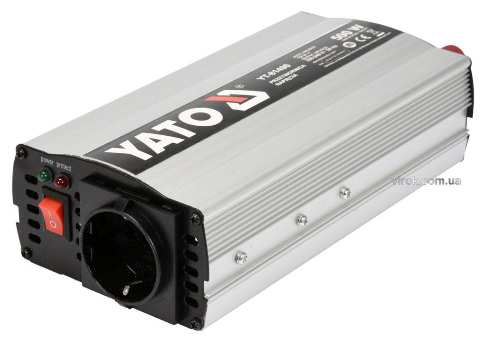 Перетворювач напруги YATO з джерела 12 В DC в 230 В, 500 Вт AC [12/240] Одеса - фото 1