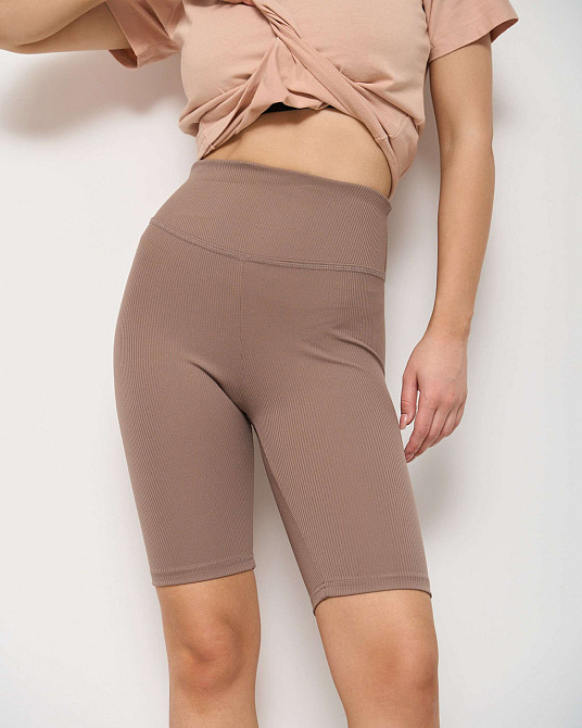 Велосипедки женские в рубчик Nicoletta 10075 XL, Бежевый Киев - изображение 8