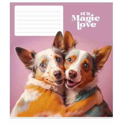 Зошит Школярик It's a magic love 12 аркушів лінія (012-3300L) Вінниця