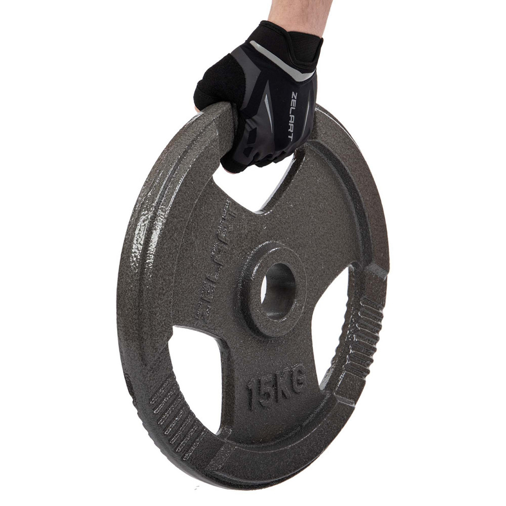 Блин (диск) стальный с хватом 15 кг d-52мм Zelart-7791-15 Киев - изображение 1