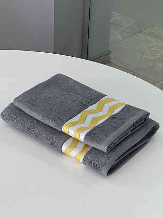 Рушник махровий Ideal Textile банний з бордюром 70*140 см сірий Чернівці