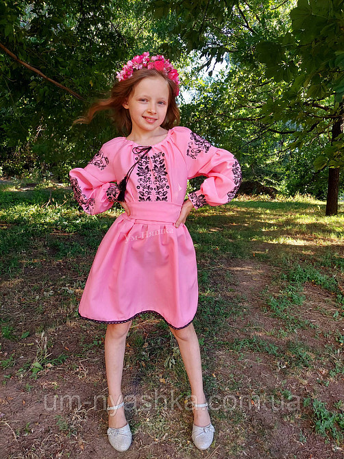 Дитяча вишиванка Троянда-листочки рожева Кривий Ріг - фото 9