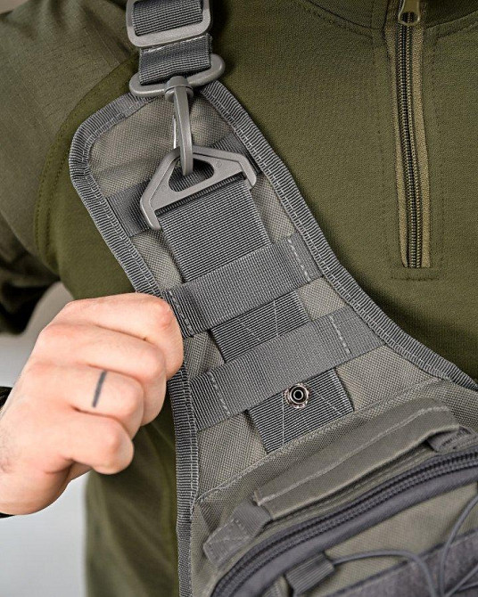 Тактична сумка нагрудна laser grey ПП4626 Одеса - фото 5