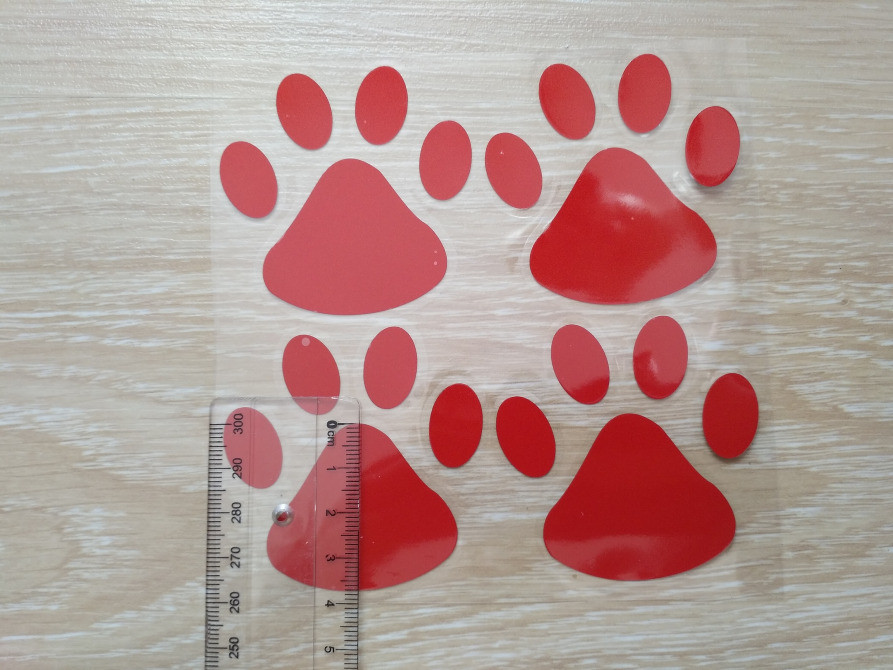 Наклейка на авто Следы Красные светоотражающие Киев - изображение 4