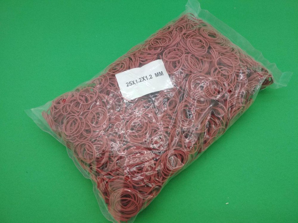 Резинки для денег канцелярские Plast №25 красные, банковские фиксирующие резинки для купюр 1.2 мм, 1 кг (1 пачка) Харьков - изображение 6