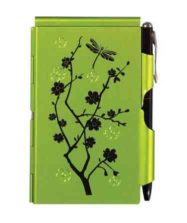 Карманный блокнот с ручкой Troika Lime Blossom Ровно