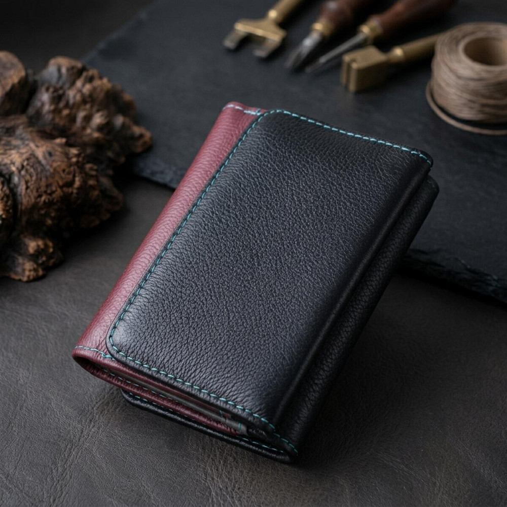 Удобный кошелек для девушек из натуральной кожи ST Leather 22497 Разноцветный Киев - изображение 14