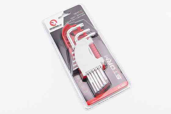 Набір Г-подібних ключів з отвором TORX (T10/T15/T20/T25/T27/T30/T40/T45/T50) S2 PROF HT-1821 Київ